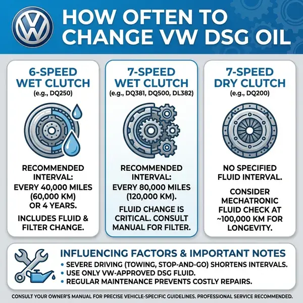 How often to change VW DSG Oil